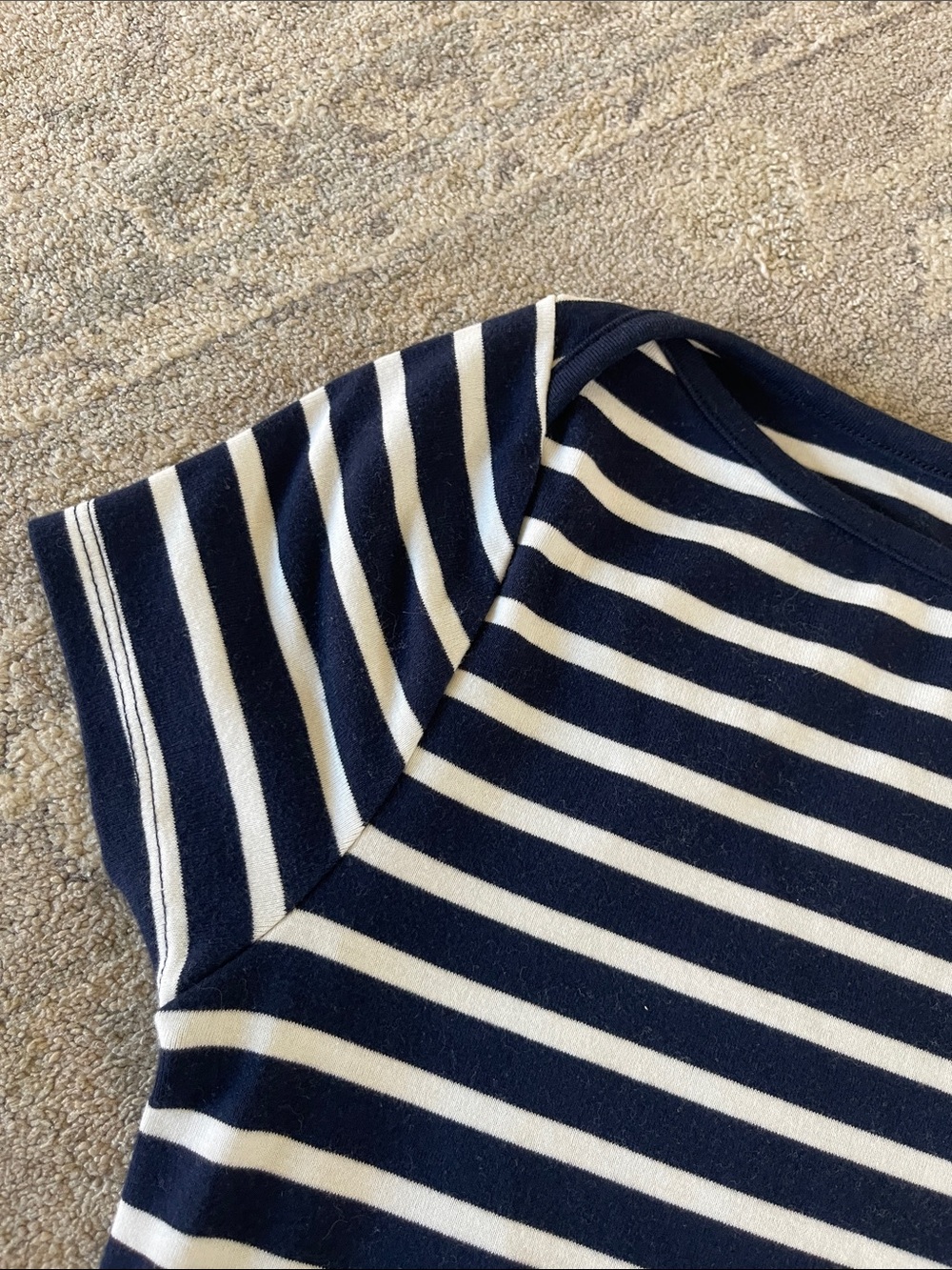 Old Navy Navy and White Striped Short Sleeve Tee - Picture 3 of 4